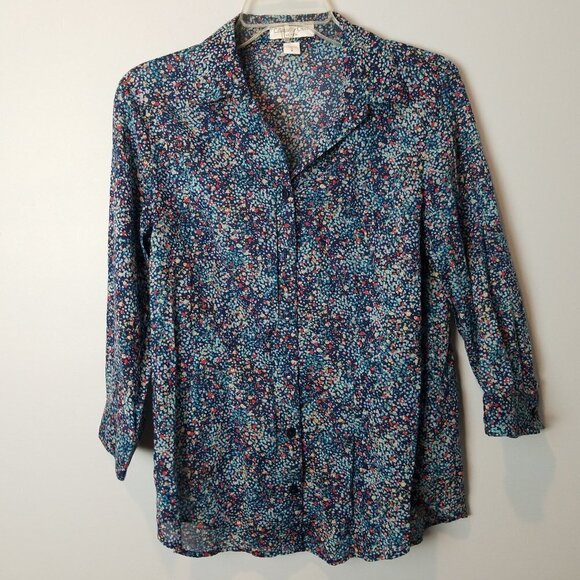 COLDWATER CREEK no iron confetti button down - Picture 1 of 7